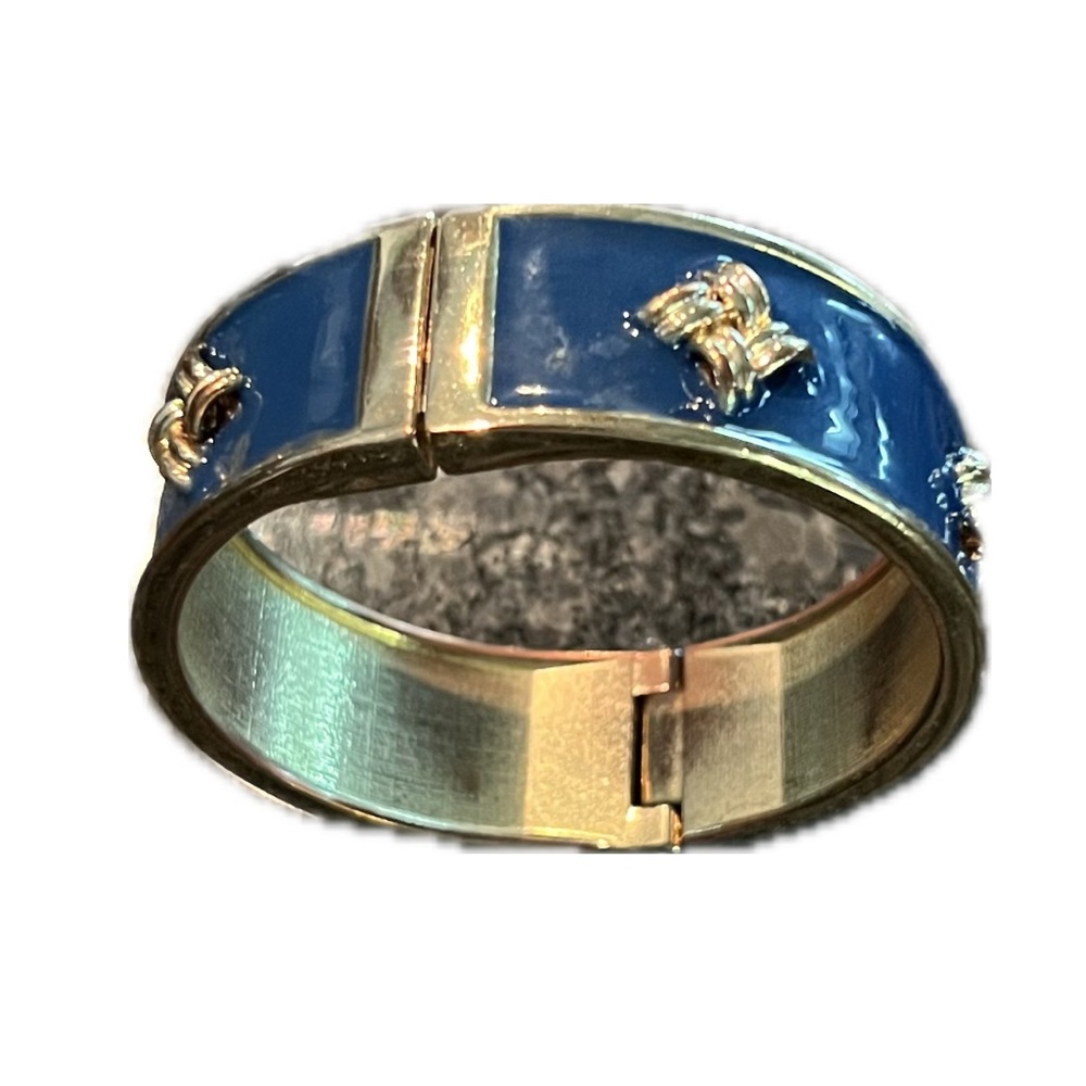Blue and Gold Enamel Bracelet - Picture 2 of 6
